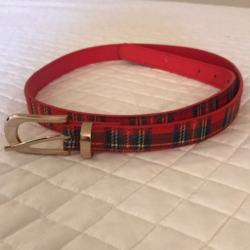 Red Plaid Belt